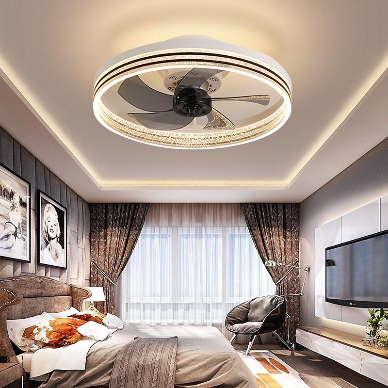 Ventilatore da soffitto a led 50cm ventilatore da soffitto in metallo finiture verniciate moderno 220-240v del 2025 a $230.29 –P6