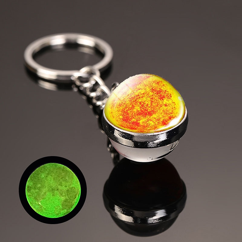 lune porte-clés système solaire planète porte-clés galaxie nébuleuse espace porte-clés terre soleil mars jupiter saturne image double face boule de verre porte-clés de 2025 ? $7.99 –P8