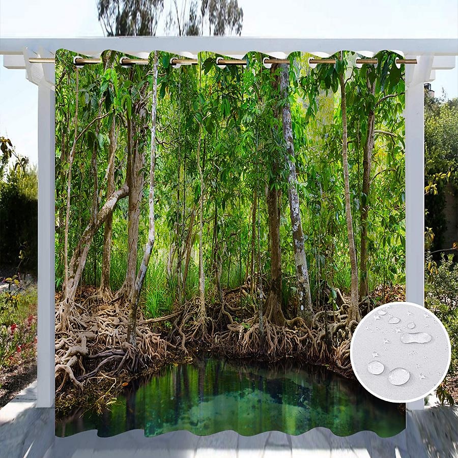 Wodoodporne zasłony zewnętrzne do wewnętrznego patio weselnego grube zasłony przelotowe do sypialni weselnej, salonu, werandy, pergoli, kabiny, 1 panel 2025 - $31.99 –P12