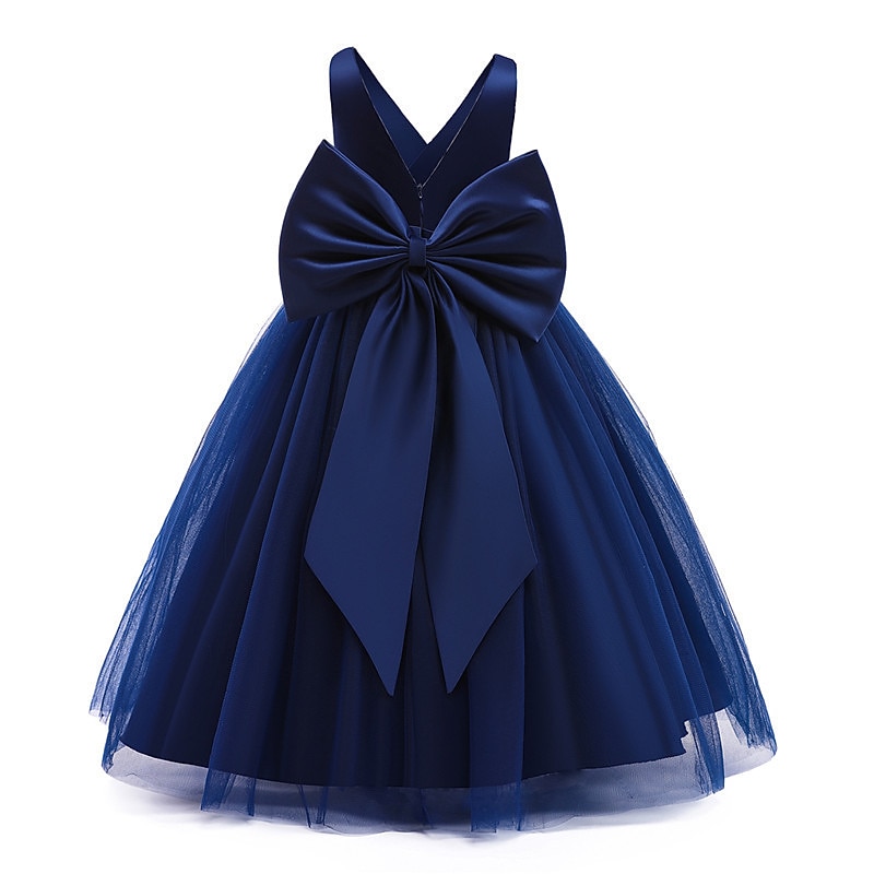 kinderkleidung Mädchen Blumenmädchen Kleid Kleid Party Kleid Feste Farbe Ärmellos Formal Leistung Hochzeit Gitter Rückenfrei Elegant Modisch bezaubernd Polyester Maxi abendkleider Schaukelkleid 2026 - $48.99 –P4