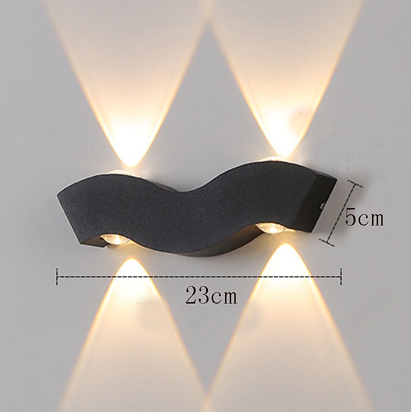kültéri led fali lámpa vízálló 10w felfelé és lefelé világítás beltéri dupla fejű íves fali lámpa modern hálószoba meleg fehér fény 2026 - $49.99 –P9