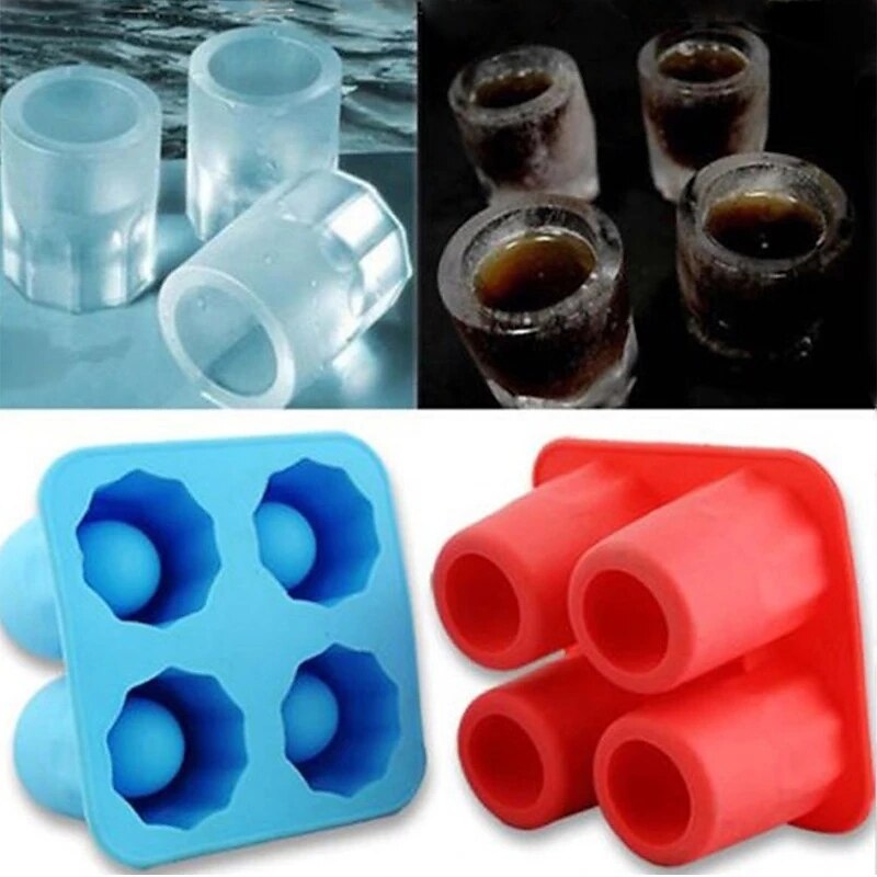 Ice Cup Cube Tray Mold Makes Shot Glasses Ice Mould Novelty Gifts