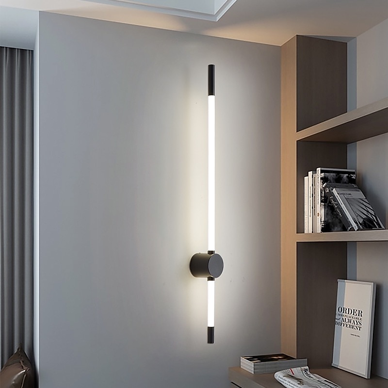 Lâmpada de parede led design de tira 24 "moderna lâmpada de parede de fundo led sala de estar quarto cabeceira 10w alumínio luz de parede interna ligting arandela branco quente 1pcs 110-240v de 2025 por $99.99 –P5