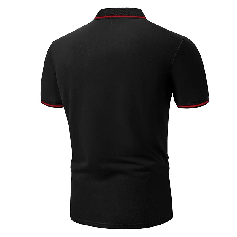 Herren Poloshirt Golfhemd Casual Festtage Kargen Kurzarm Modisch Basic Glatt Klassisch Sommer Regular Fit Feuer rot Schwarz Gelb Armeegrün Dunkelmarine Grau Poloshirt 2025 - $18.99 –P6