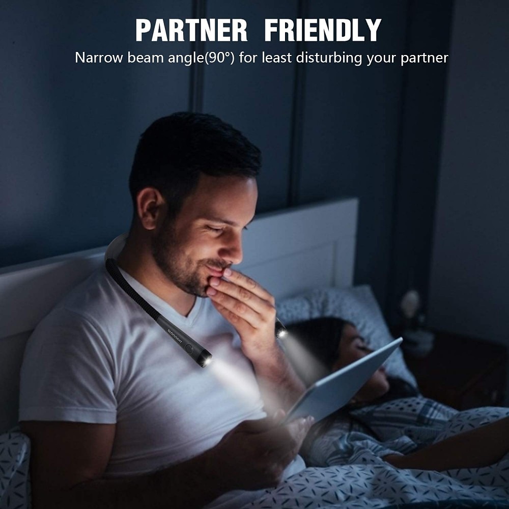 led-halsleeslampjes nieuwigheid flexibele nekverlichting handsfree boeklicht hanling leeslamp draagbare usb oplaadbare boekverlichting 2025 - $29.99 –P5