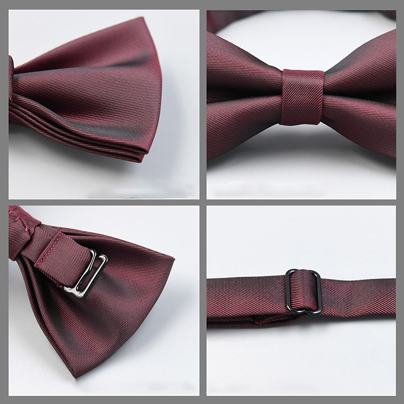 Homme Noeud Papillon Cravates Nœud Pré-attaché Ajustable Noeud Plein Mariage Fête d'anniversaire de 2025 ? $7.99 –P5