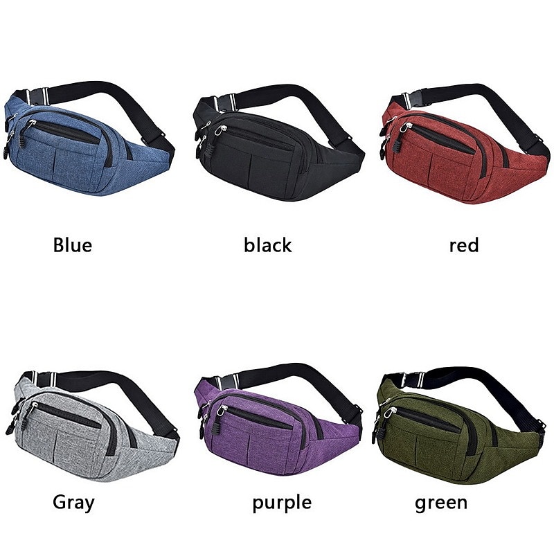 Unisex Multi-Pocket Canvas Crossbody Waist Bag, Adjustable Belt Fanny Pack for Travel, Outdoor, and Daily Use 2026 - $9.99 –P11