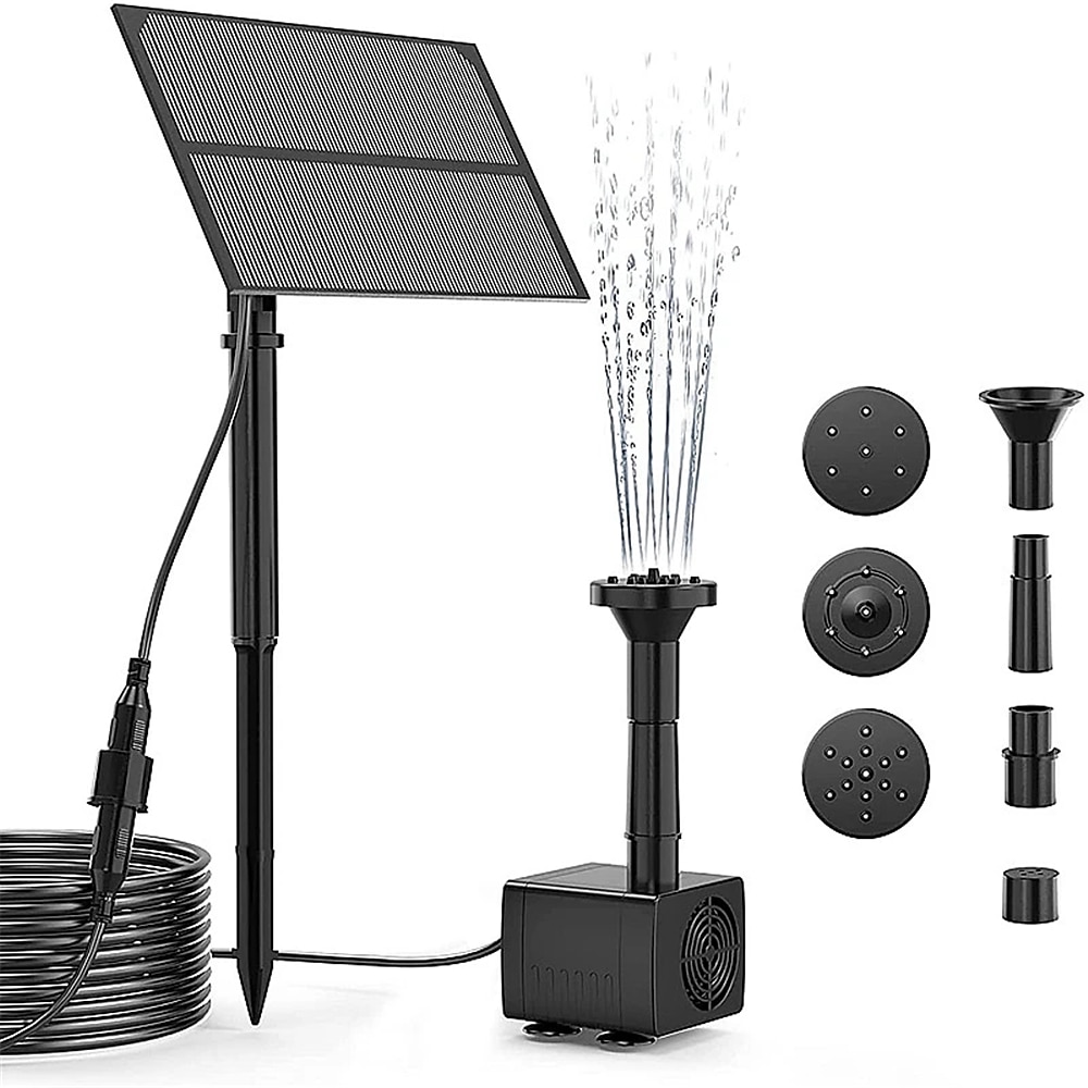 fonte solar bomba de água fonte solar jardim lagoa cachoeira ao ar livre banho de pássaros fonte vista fonte decoração do jardim sem iluminação de 2025 por $24.99 –P4