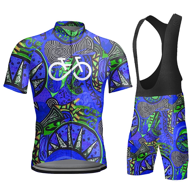 Per uomo Maglia con salopette corta da ciclismo Manica corta Ciclismo da montagna Cicismo su strada Giallo Rosso Azzurro cielo Pop art Bicicletta Completo tuta Pad 3D Traspirante Asciugatura rapida del 2025 a €39.99 –P17
