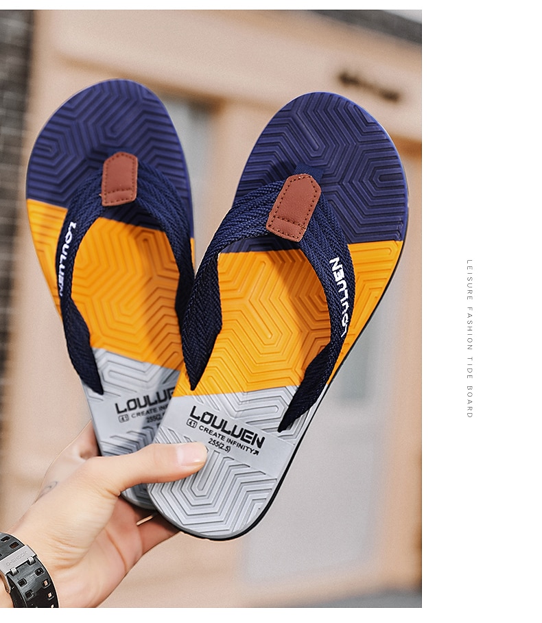 stilige flip-flops for menn med teksturert såle – komfortable strandsandaler for sommerbruk 2025 - $14.99 –P2