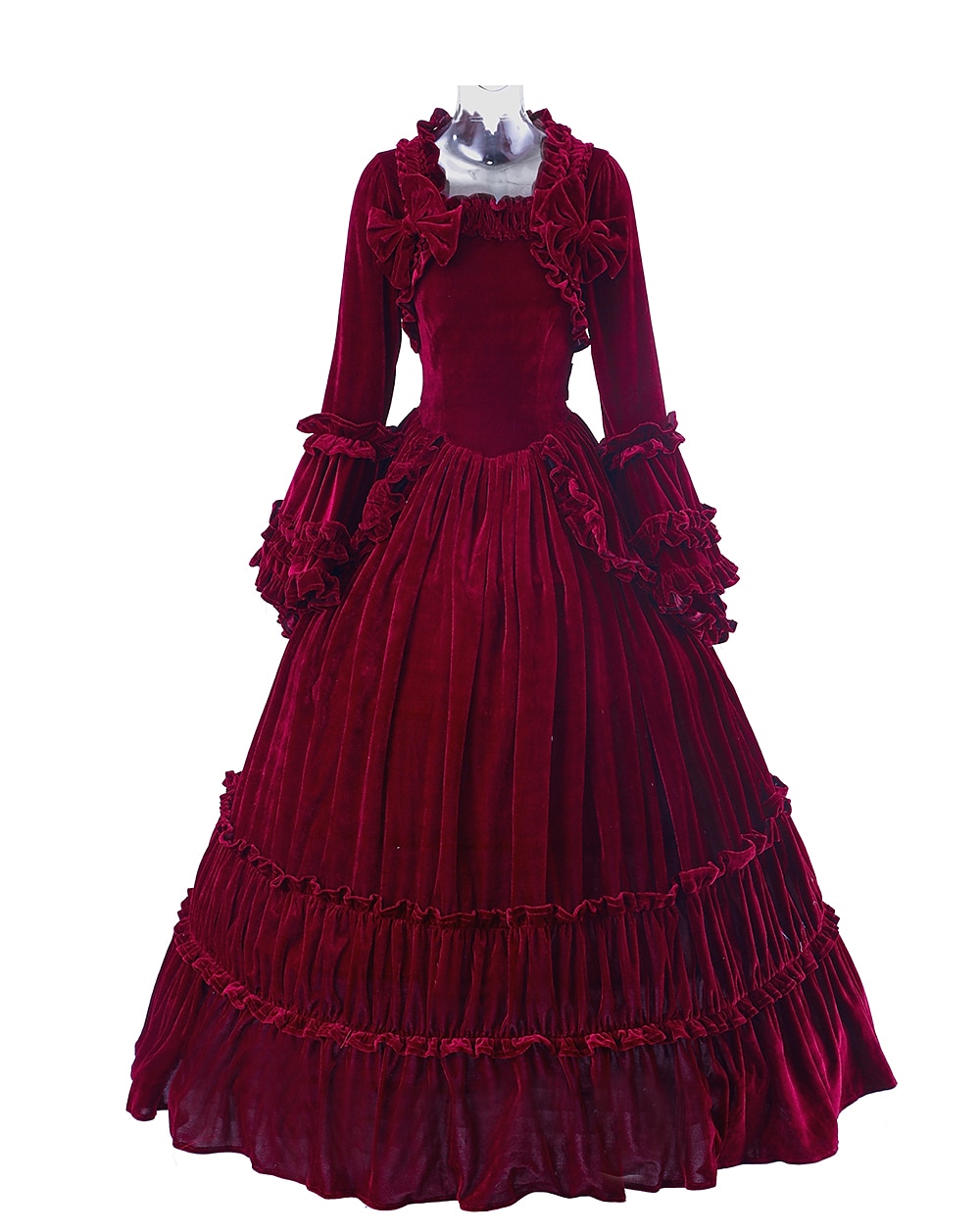 Gothic Rococo Victorian Dress Party Costume Masquerade Ruffle Sleeve Maria Antonietta Plus Size Ball Gown Women's Girls' Royal Halloween Masquerade Carnival Performance Event / Party Adults' Dress 2025 - $158.99 –P1