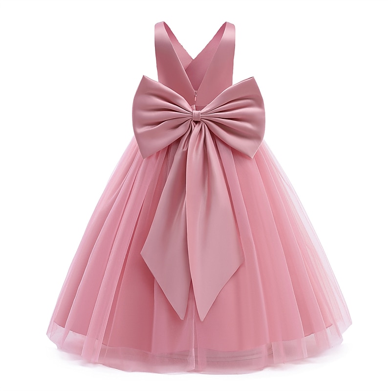 kinderkleidung Mädchen Blumenmädchen Kleid Kleid Party Kleid Feste Farbe Ärmellos Formal Leistung Hochzeit Gitter Rückenfrei Elegant Modisch bezaubernd Polyester Maxi abendkleider Schaukelkleid 2026 - $48.99 –P10