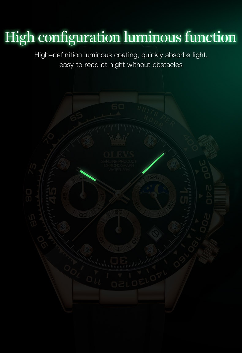 OLEVS 2875 Luxe Heren Horloges Top Merk Quartz Horloge Siliconen Sport Datum Chronograaf Waterdicht Multifunctioneel Horloge 2026 - $41.99 –P8