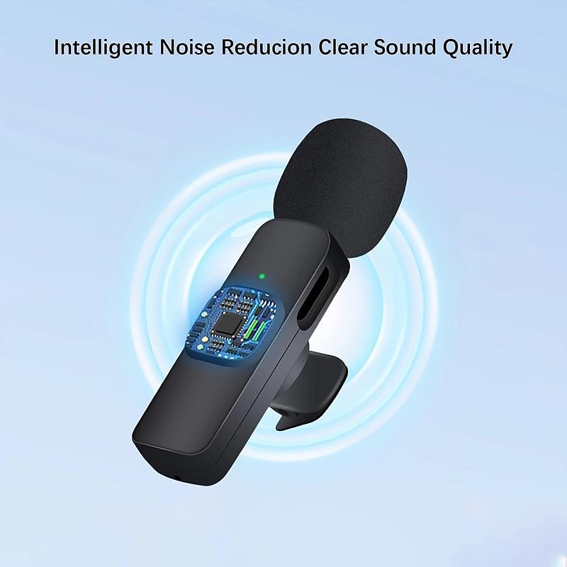 Micro-cravate sans fil pour smartphone 3,5 mm plug and play mini micro pour le streaming en direct enregistrement de jeu réduction automatique du bruit de 2025 ? $23.99 –P4