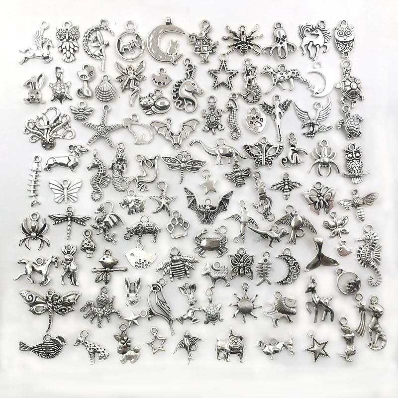300 unids/set pendientes colgantes de plata tibetana de aleación colgantes pequeños accesorios de joyería diy 2025 - $20.99 –P4