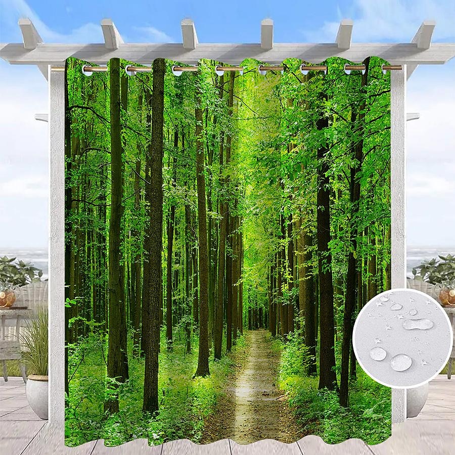 Wodoodporne zasłony zewnętrzne do wewnętrznego patio weselnego grube zasłony przelotowe do sypialni weselnej, salonu, werandy, pergoli, kabiny, 1 panel 2025 - $31.99 –P2