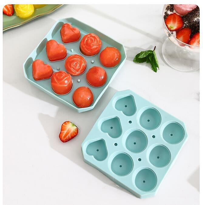 Dropship 1pc; Frozen Ice Rose Mold; Food Grade Silicone Cork Block Ice Box  Ice Cream Maker Household Grinder to Sell Online at a Lower Price