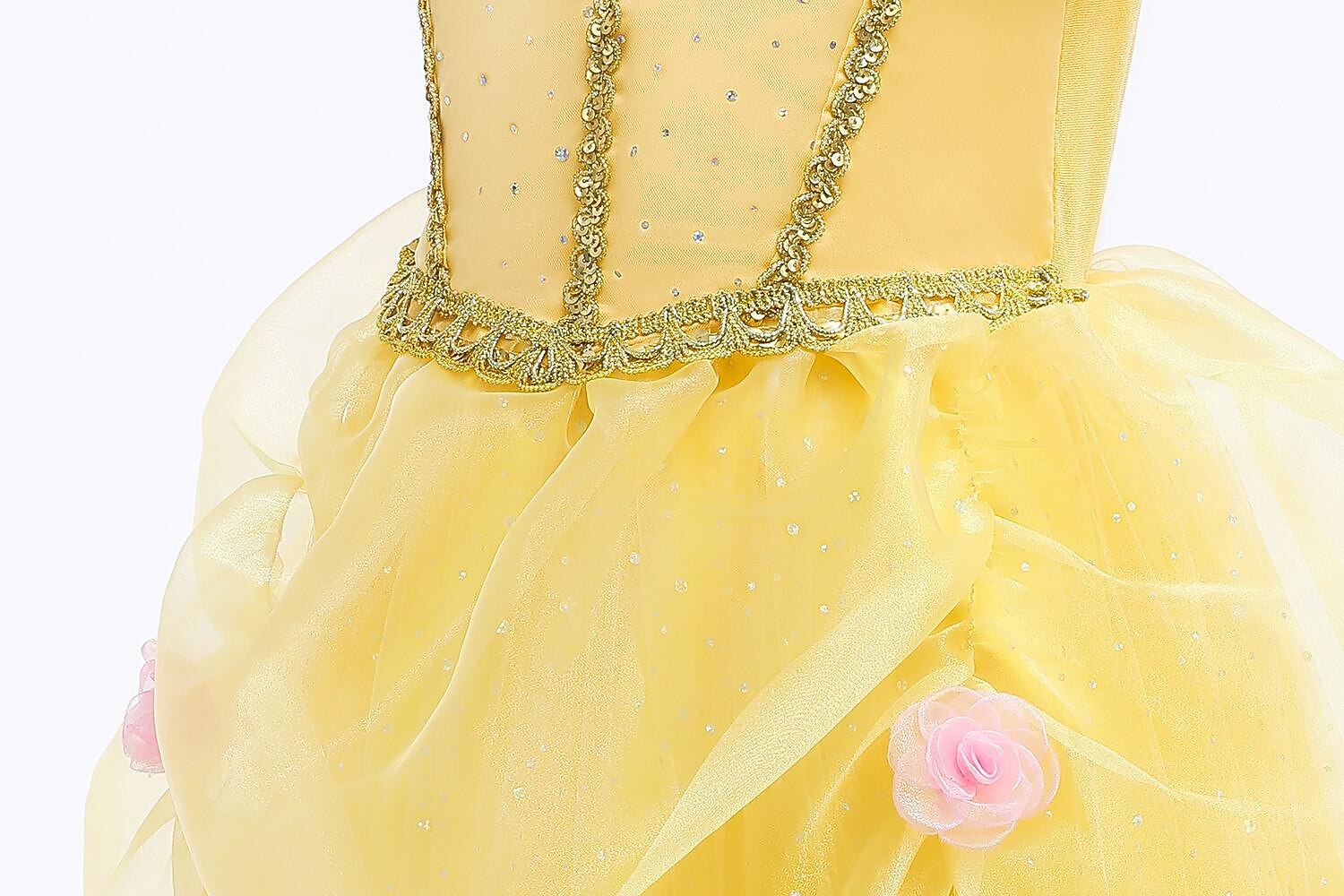 Märchen Prinzessin Belle Kleid Blumenmädchenkleid Prinzessin Cosplay-Kostüm Süß for Mädchen Kinder Halloween Karneval Buchwoche Hochzeit Hochzeitsgast Symphonie der Geschichten 2026 - $41.99 –P5