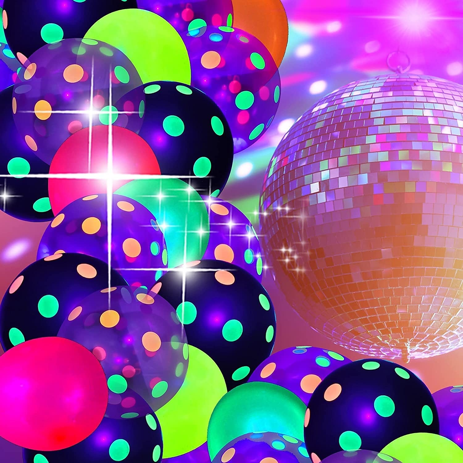 10 bucăți balon care strălucesc în întuneric 12 inch 30 cm decor pentru petrecere de carnaval undă fluorescentă transparentă cu puncte de culoare bomboană decorare pentru nunta 2025 - $8.49 –P3