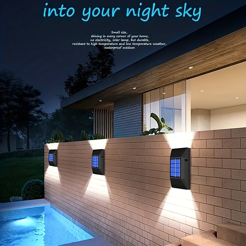 Solar Wall Sconce Outdoor Decoration Garden Wall Light IP65 Waterproof Up and Down Luminous Outdoor Garden Decoration Fence Light 2026 - $12.49 –P2