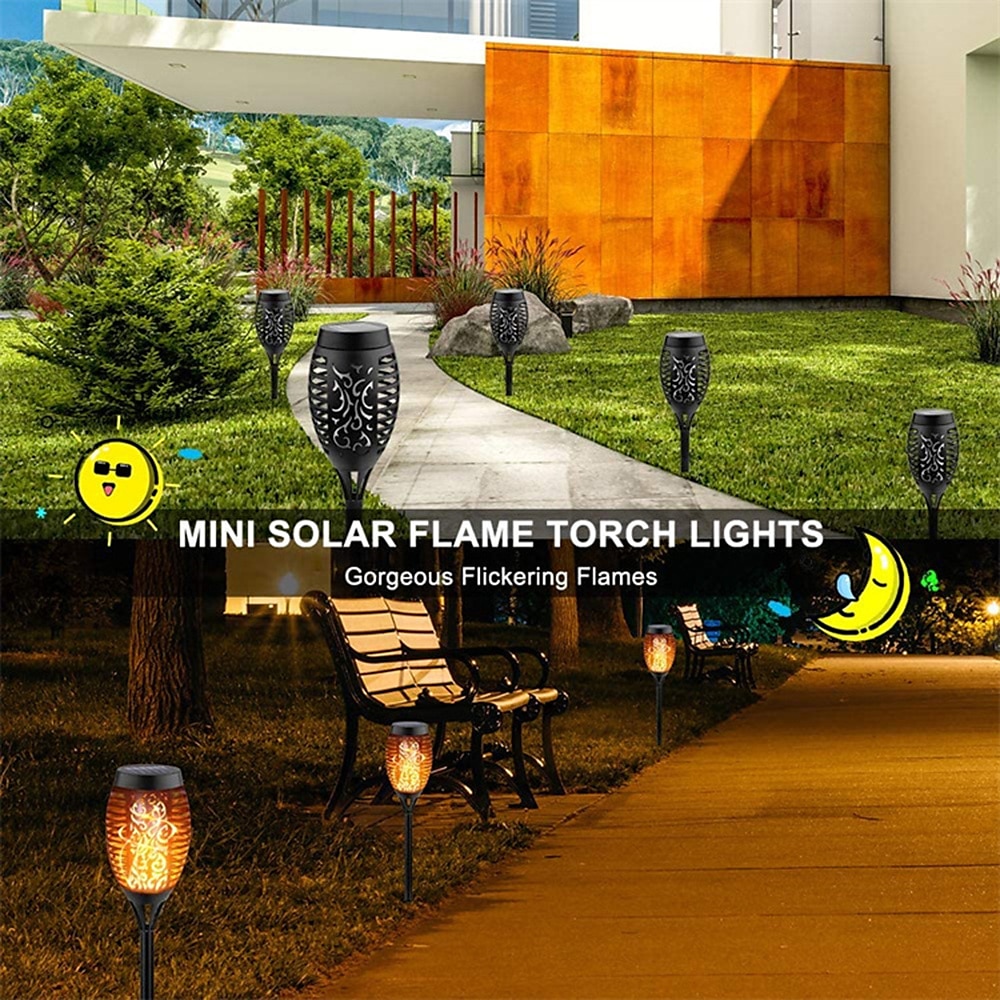 2025年 2/4 個ソーラーライト屋外ソーラートーチライトちらつき炎付き 12 LED ハロウィン装飾 Waterpoof 風景自動オン/オフ庭パティオ家の装飾ランタン  コレクション – $19.99 –P7