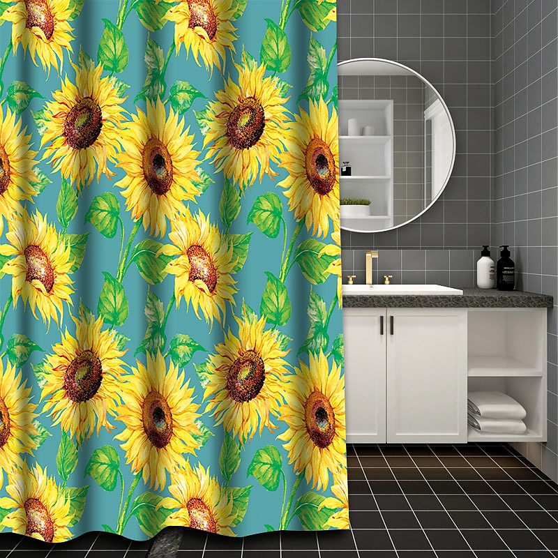 Κουρτίνα ντους με 12 γάντζους 180cm*180cm(70"*70") Πολυεστέρας Πλενόμενη Αδιάβροχη Ρουστίκ Αγροτικό Ξύλινο Vintage Σχέδιο Άχυρο 2025 - $22.99 –P10