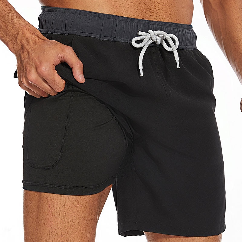 Homme Maillots de Bain short de bain Short de bain Plein Confort Respirable Extérieur du quotidien Sortie Mode Décontractées Azur Noir de 2025 ? $20.99 –P1