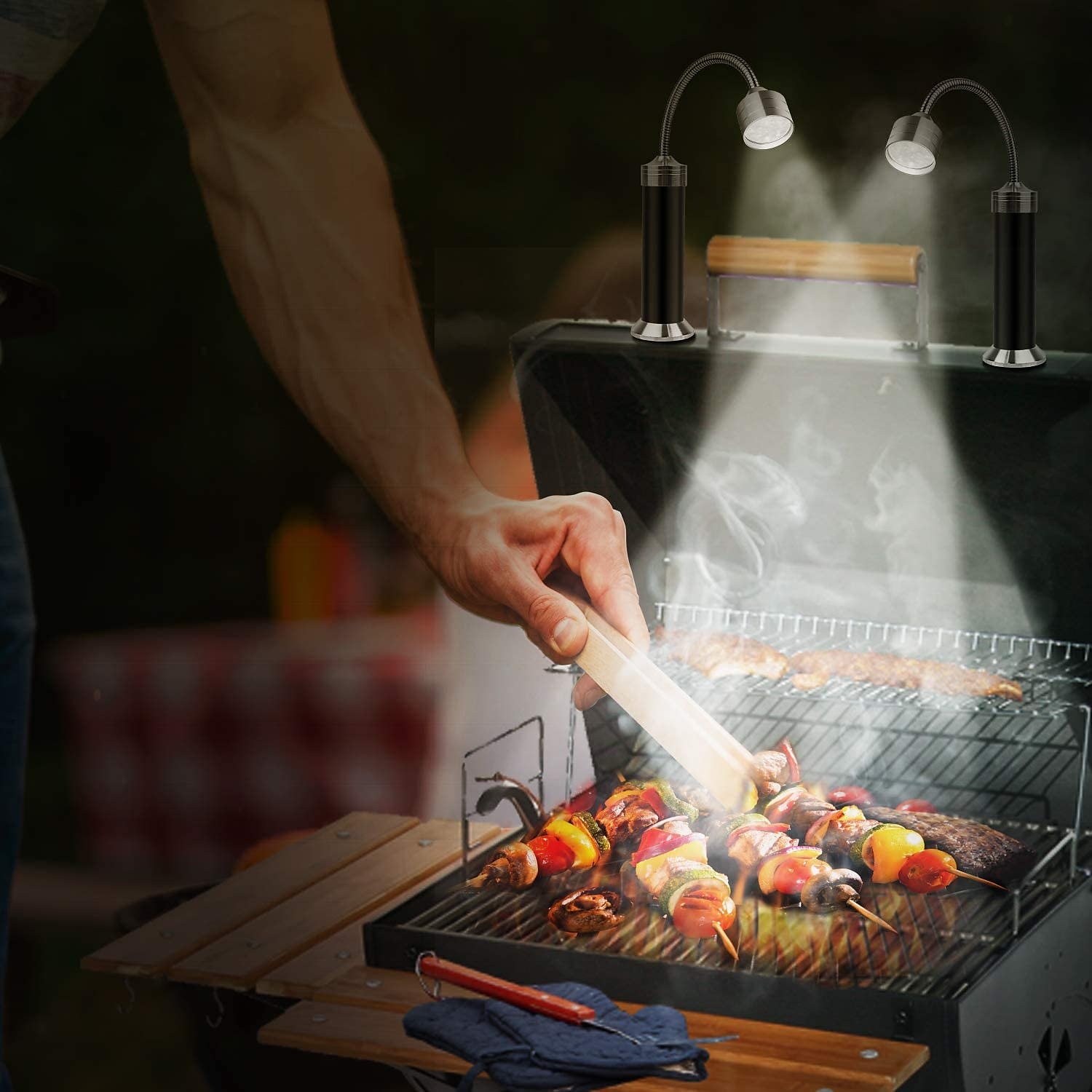 2pcs Barbecue Grill Light Magnetic Base Super-Bright LED BBQ Lights Outdoor 360 Degree Flexible Gooseneck Barbecue Light Adjustable Battery 2025 - $24.99 –P4