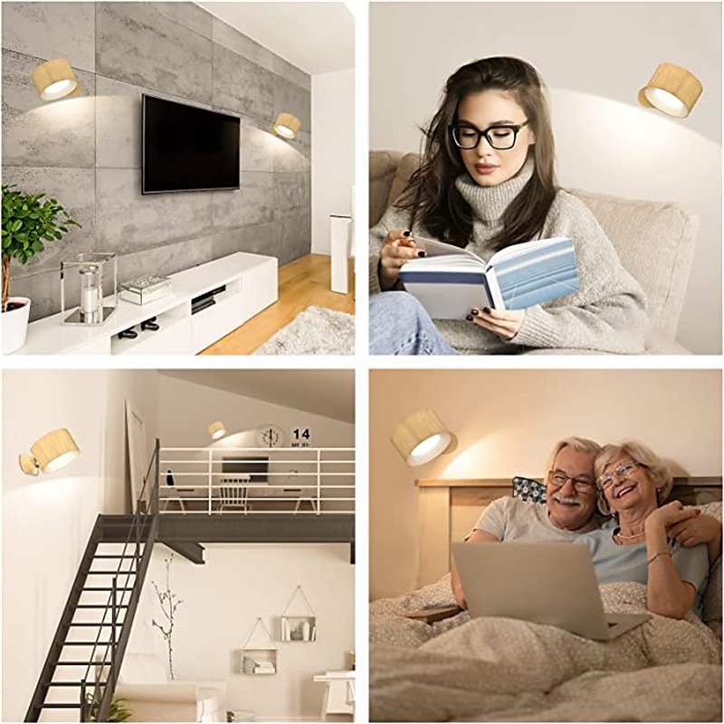 LED Wall Mounted Reading Lights Wall Sconces with 3 Color Temperatures & 3 Brightness Levels Rechargeable Battery Magnetic Ball 360Rotation Touch Control Lamps for Kids Study Bedside Closet 2025 - $44.99 –P8