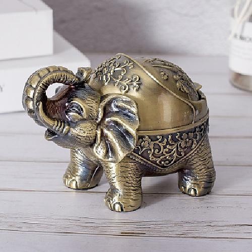 high-end retro metall elefant askkopp personlighet kreativ trend dekoration hem vardagsrum askkopp kontorsdekoration 2025 - $26.99 –P5