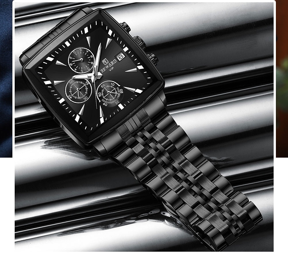 Reloj rectangular REWARD Relojes de cuarzo para hombres Relojes de lujo Reloj de deporte de negocios Reloj con manecillas luminosas Reloj a prueba de agua 2026 - €38.4 –P4