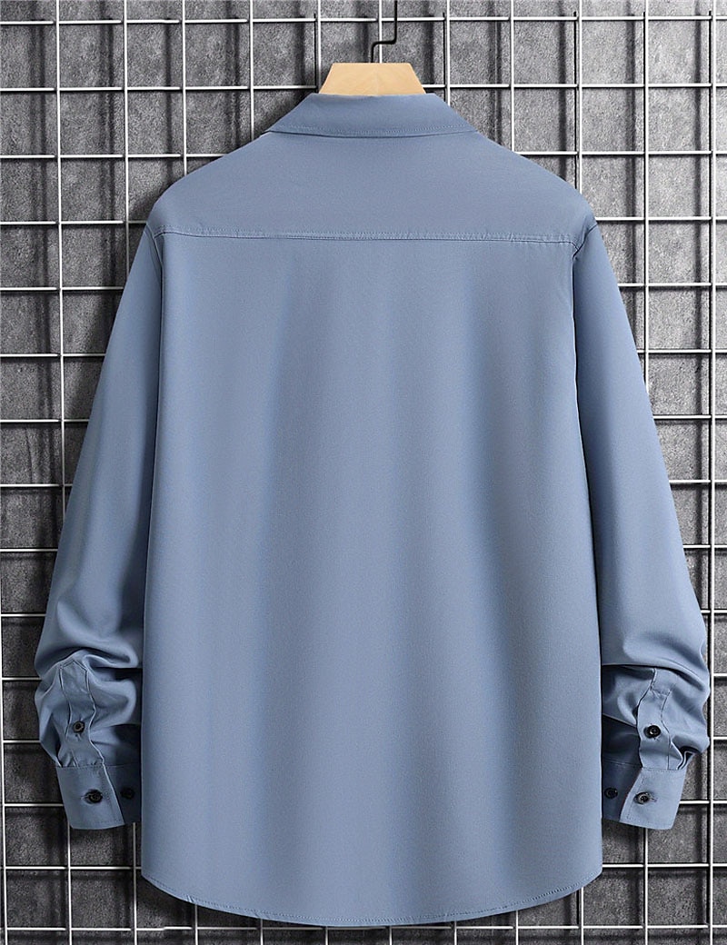 Per uomo Camicia Camicia estiva Camicia con bottoni Maglietta informale Camicia da spiaggia Blu Verde Grigio Manica lunga Color Block Bavero Giornaliero Da mare Abbigliamento Di tendenza Informale del 2025 a $21.99 –P3