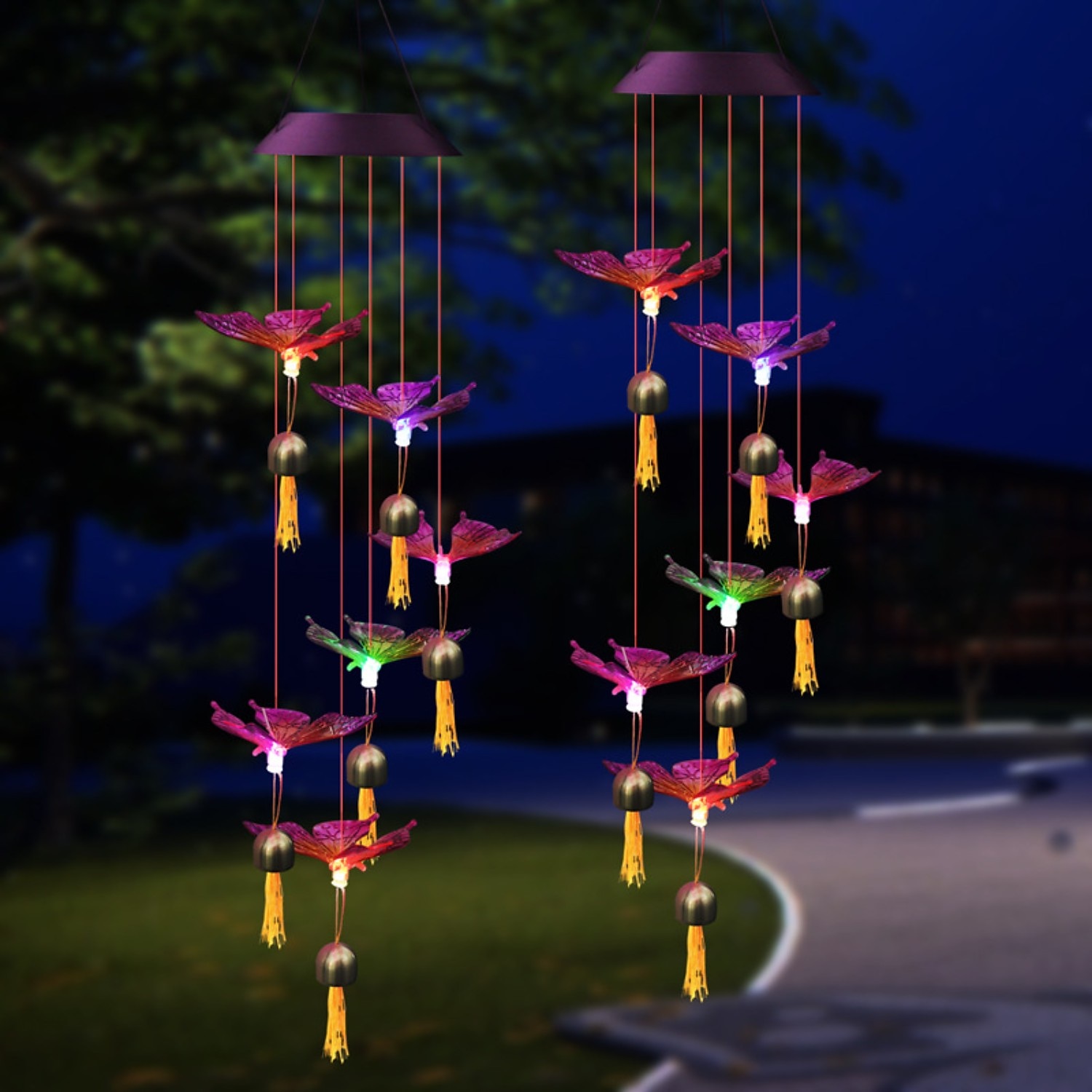 2025年 ソーラー風鈴ベルトンボ LED ライト屋外防水オートライト色が変わる太陽光発電ハンギングライト中庭の庭のパティオフェスティバルの装飾  コレクション – $17.49 –P8