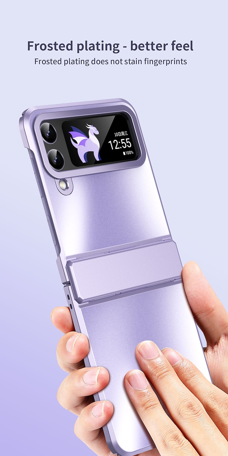 2025年 電話 ケース 用途 サムスンのギャラクシー Zフリップ6 Z Flip 5 Z Flip 4 Z Flip 3 フルボディーケース 耐衝撃 ソリッド アルミニウム合金 コレクション – $24.99 –P2
