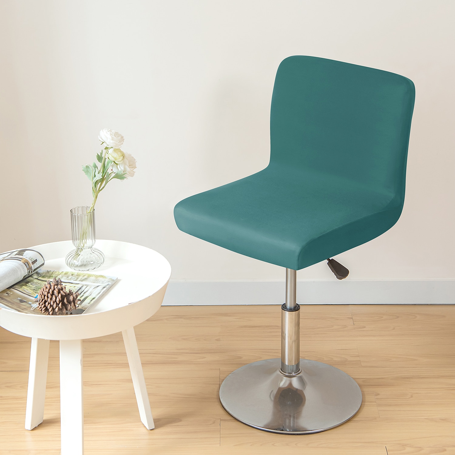 2 stk stretch barkrakktrekk burgunder pub benk krakk stol slipcover firkantet svingbar barkrakk skallstoltrekk til spisestue kafé setetrekk beskyttere sklisikre 2025 - $21.99 –P6