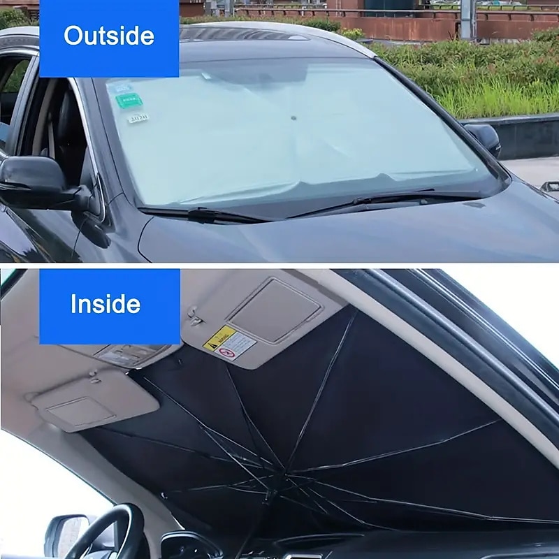 Car Sunshade Umbrella for Front Window, Foldable UV Protection Interior Sun Shade, Auto Windshield Cover, UV Blocker for Car 2025 - $17.99 –P4