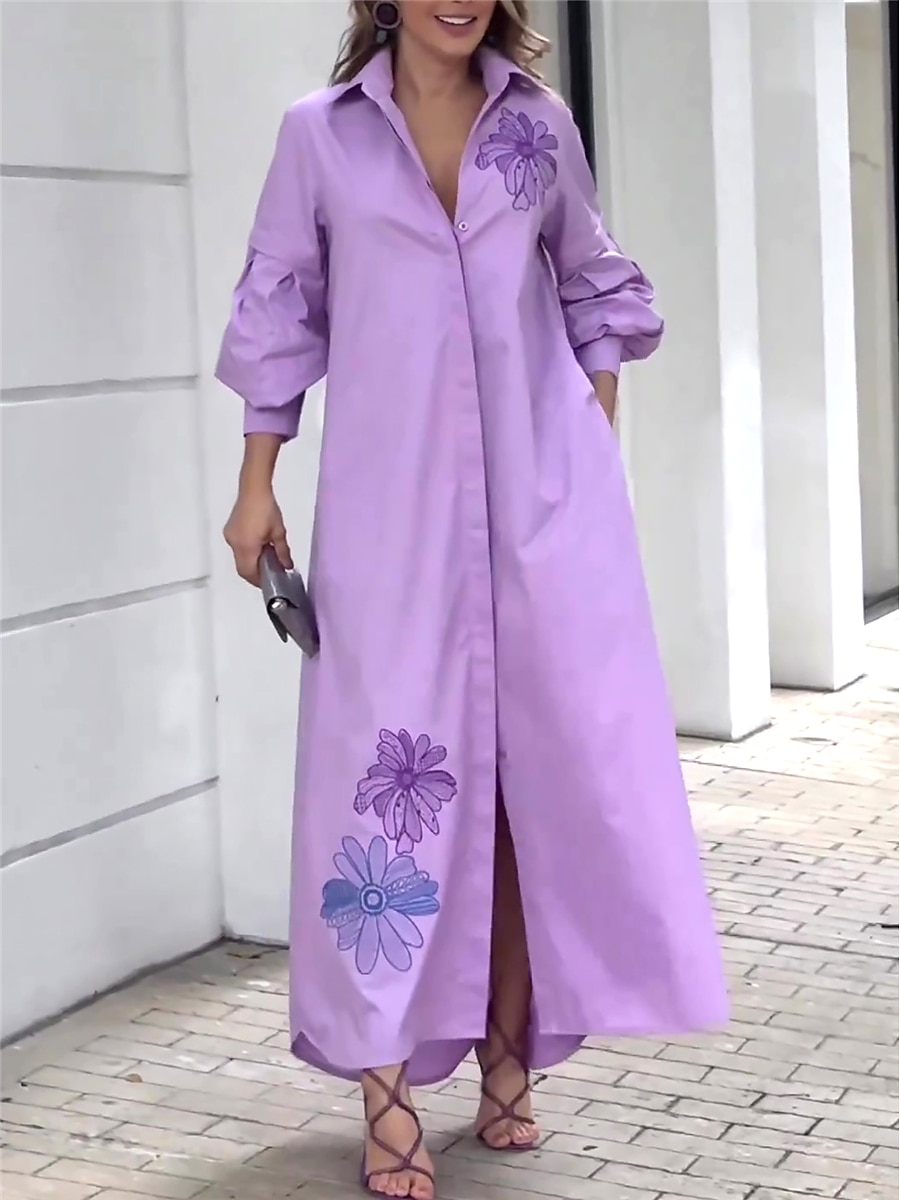Hoodie Dress Purple Loose Fit Girls