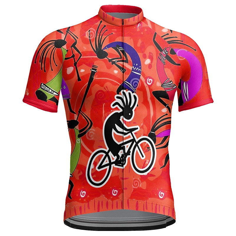 21Grams Men's Cycling Jersey Short Sleeve Bike Top with 3 Rear Pockets Mountain Bike MTB Road Bike Cycling Breathable Quick Dry Moisture Wicking Reflective Strips Yellow Red Blue Graphic Sports 2025 - $28.99 –P9