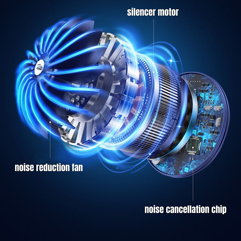 Portable Hanging Neck Fan with Colorful Light USB Charging 5 Gears Brush Motor Leafless Hanging Neck Fan Rechargeable Mute Refrigeration Air Conditioning Outdoor Cooling Fan 2025 - $23.99 –P7