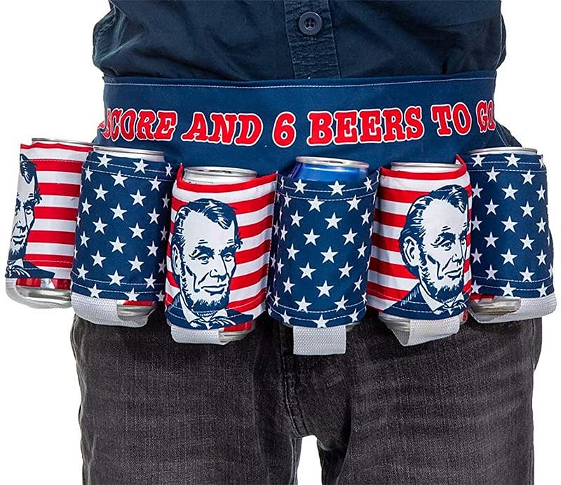 Independence Day Beer Belt, KEEP AMERICA DRUNK Beverage Beer Belt, Stripes And Stars Pattern USA Americana Patriotic Beer Belt, 4th Of July Party Decor, Summer Party Outdoor Decorations, Outdoor Party Favors 2025 - $22.99 –P12