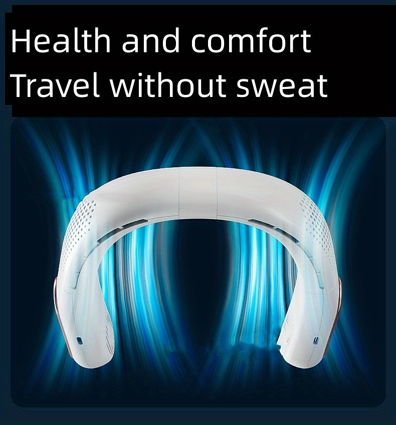 Foldable Neck Fan with 4000mAh Battery – USB Rechargeable Bladeless Cooling Fan with Quiet Operation for Outdoor Use 2025 - $33.99 –P5