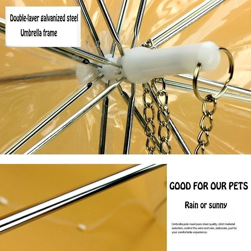 suprimentos para animais de estimação guarda-chuva de pelúcia cachorro pequeno guarda-chuva com coleira coleira de cachorro de 2025 por CLP $11369 –P4