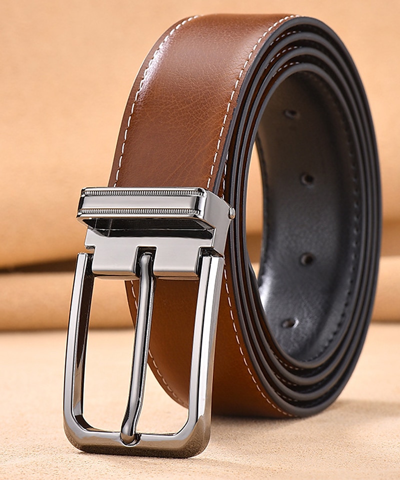 בגדי ריקוד גברים Dress Belt חגורת עור חגורת ראצ'ט חגורה מזדמנת שחור 1 # שחור 2 # עור פרה מסוגנן יום יומי ג'ֶנטֶלמֶן אחיד לבוש יומיומי ליציאה סוף שבוע 2025 - $17.99 –P2