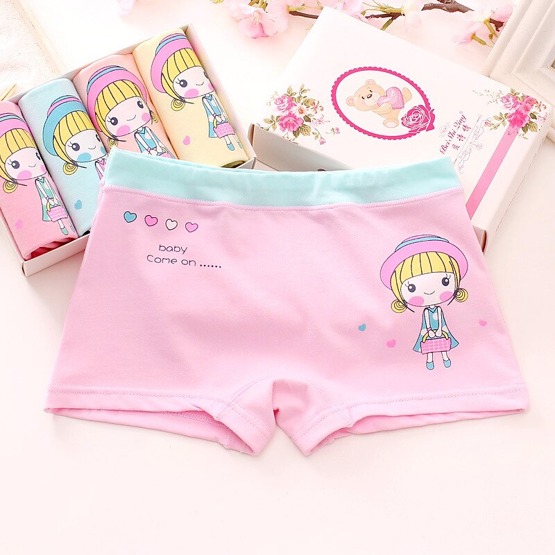 children's underwear girls boxer pure cotton file small and medium-sized  children's underwear boxer girl baby shorts head one piece on behalf of  2024 - $10.49