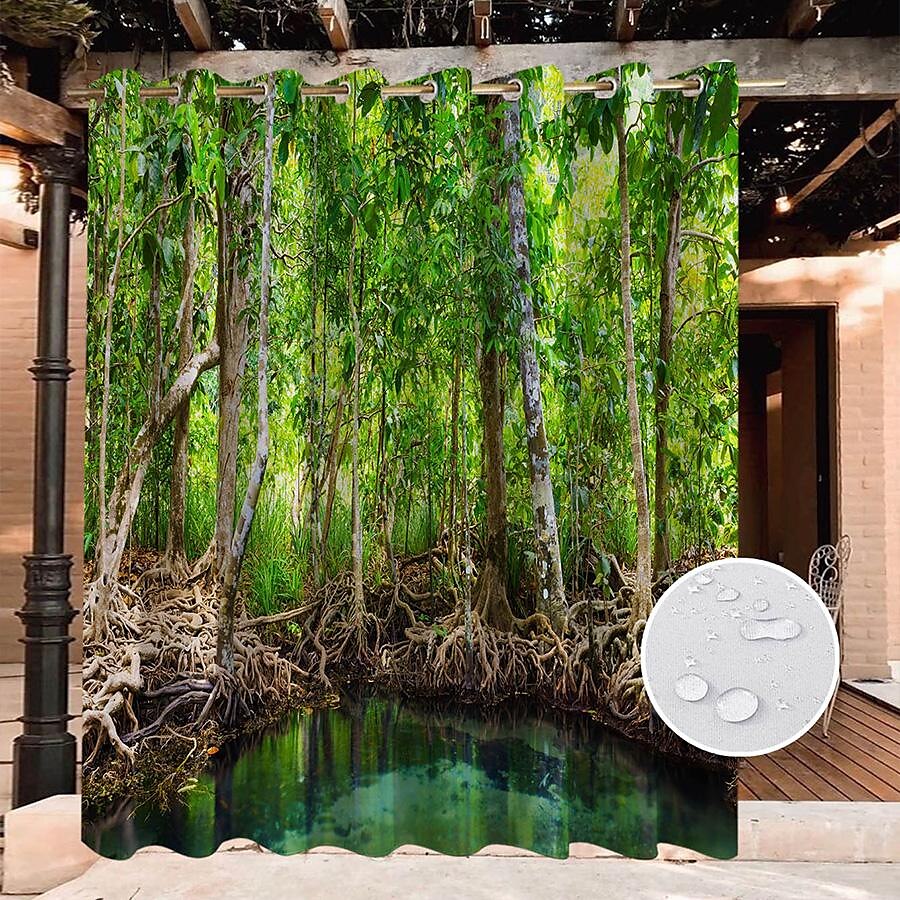 Wodoodporne zasłony zewnętrzne do wewnętrznego patio weselnego grube zasłony przelotowe do sypialni weselnej, salonu, werandy, pergoli, kabiny, 1 panel 2025 - $31.99 –P11