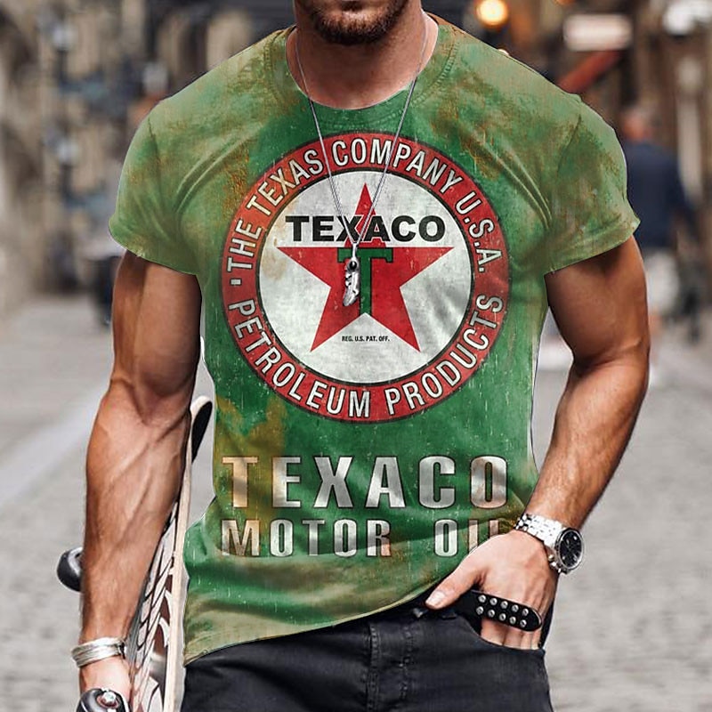 Bărbați Grafic Bloc Culoare Scrisă Tricou tricou învechit Manșon scurt Tricou Tipărire 3D Stil Nautic Cămașă Epocă Modă Designer În aer liber Zilnic Sport Albastru piscină Portocaliu Verde Primavara 2025 - $17.99 –P2