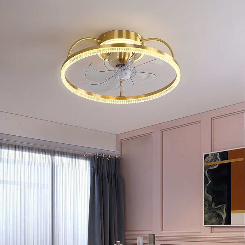 Ceiling Fan with Light Dimmable Circle Design Crystal 50cm 6 Wind Speeds Modern Ceiling Fan for Bedroom, Living Room App & Remote Control 110-240V 2025 - $331.09 –P3
