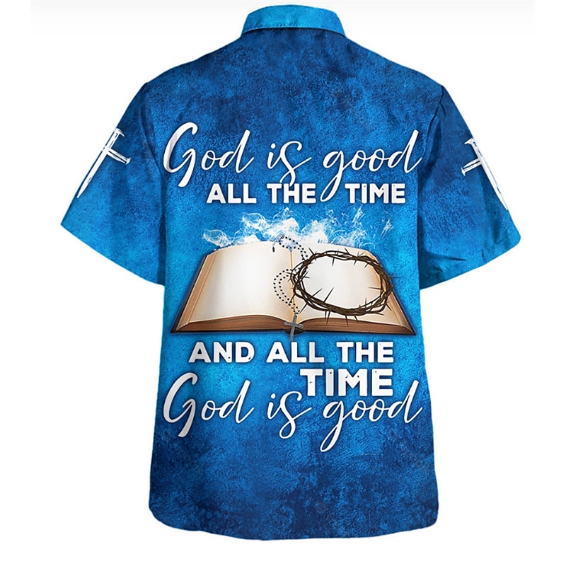 Per uomo Leone Alfabetico Gesù Camicia Camicia con bottoni Manica corta Di tendenza Streetwear Originale Giornaliero Per uscire Fine settimana Estate Primavera Collo ripiegabile Stampa Blu Reale Blu del 2025 a zł94.99 –P7