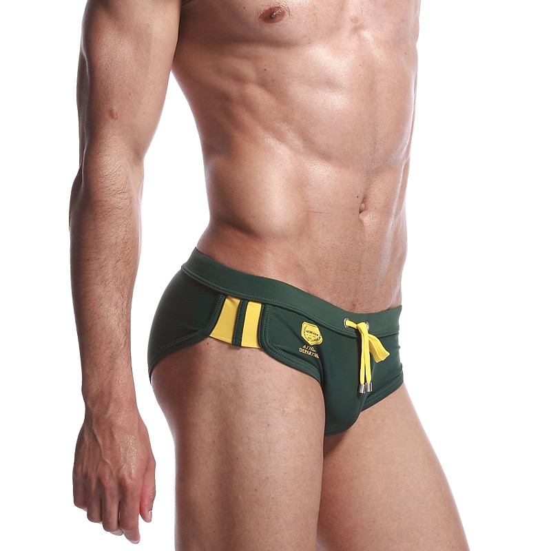 Herr Badkläder Badshorts Snörning Bokstav Andningsfunktion Mjuk Utomhus Ledigt Dagligen Hawaiisk Stylish Svart Marinblå Microelastisk 2025 - $13.99 –P3