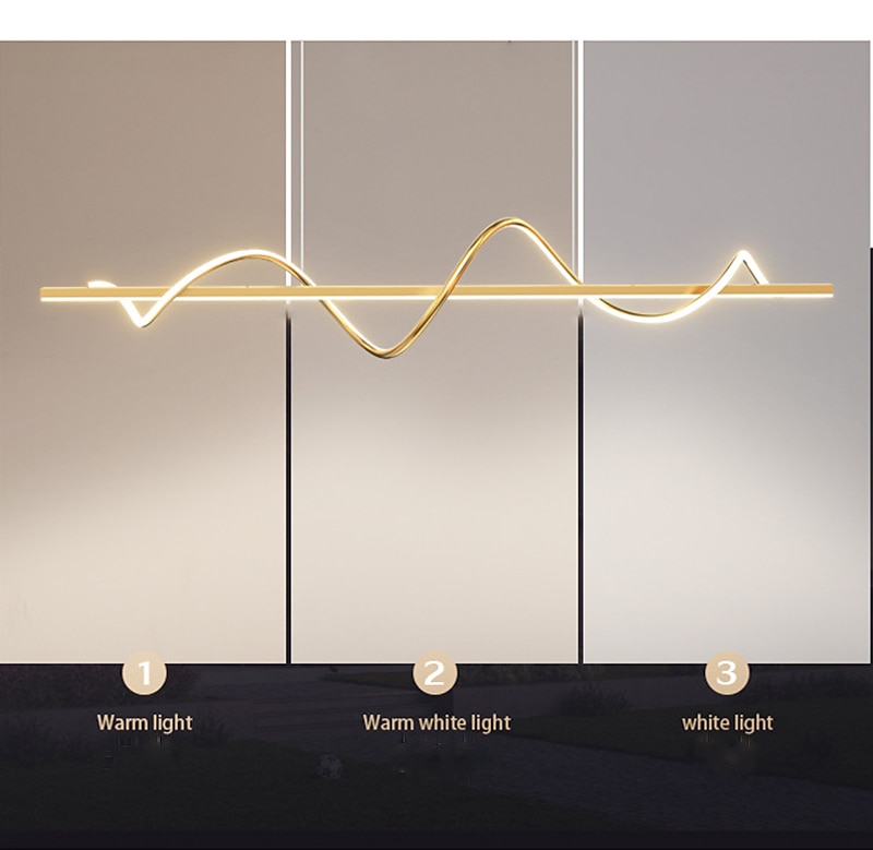 светодиодный подвесной светильник островное освещение 100 см диммируемый линейный дизайн алюминий стильная минималистская окрашенная отделка столовая кухня освещение 110-240 В только с диммированием 2026 - $249.99 –P5